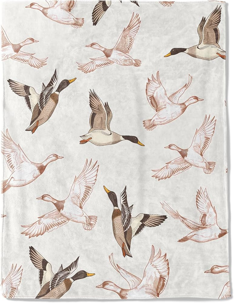 Cute Duck in Flight Flannel Blanket - Lightweight Soft Cozy Unique Gifts Blankets for Kids Women,... | Amazon (US)