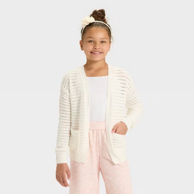 Girls' Pointelle Cardigan - Cat & Jack™ | Target