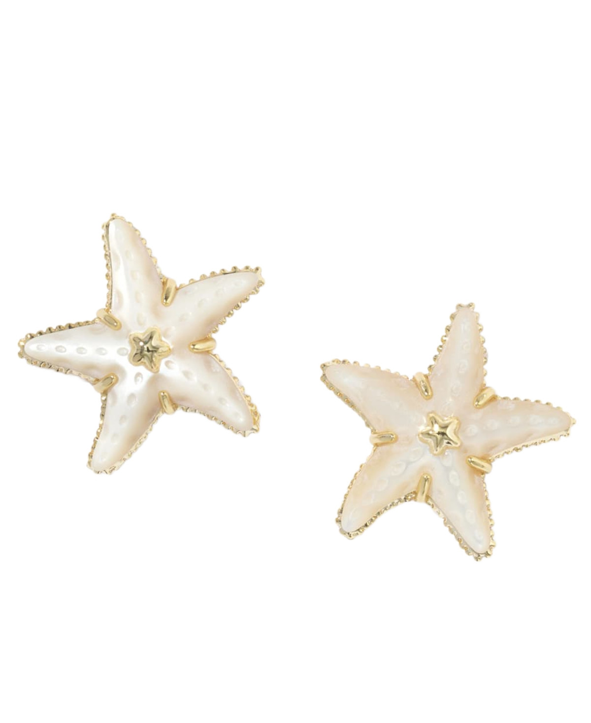 Kendra Scott Imitation Pearl Parker Starfish Stud Earrings - Gold/White | Macy's