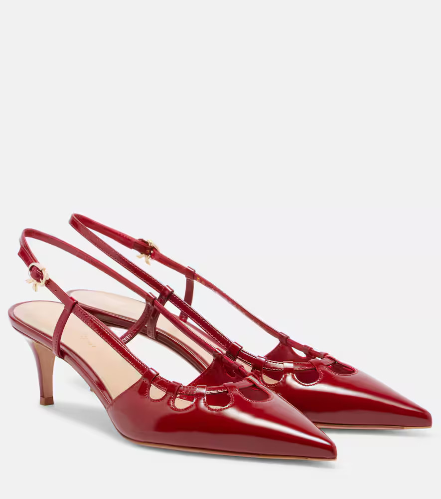 Gianvito Rossi Eloise 55 페이턴트 레더 슬링백 펌프스 | Mytheresa (INTL)