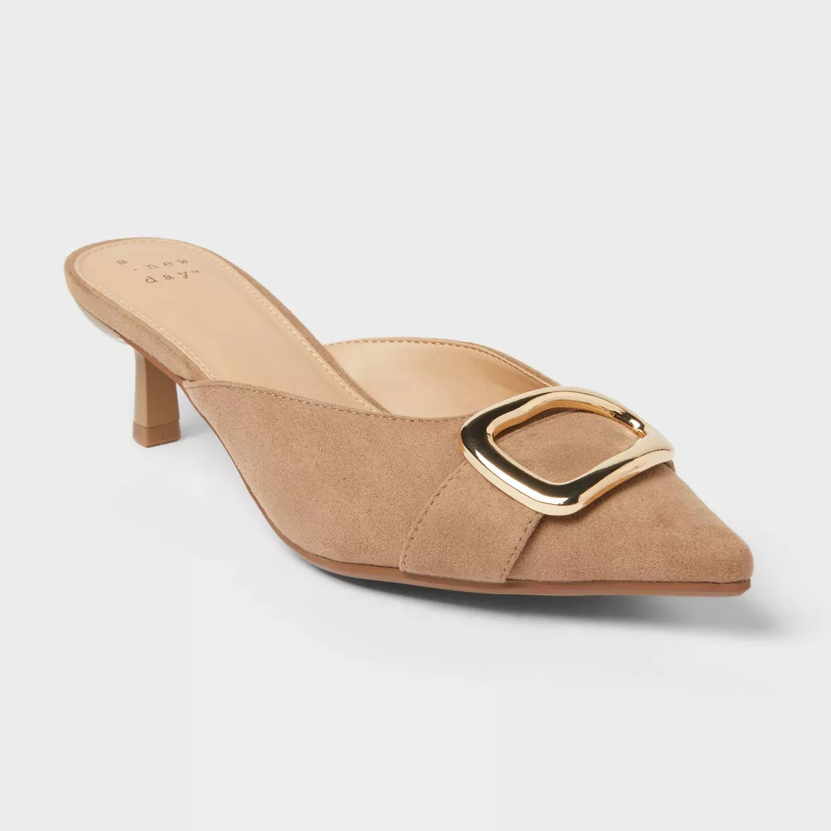 Women’s Larissa Pointed Toe Mule Heels – A New Day™ Beige | Target