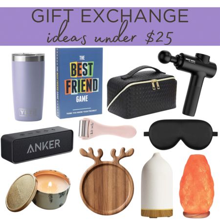 Gift exchange gift ideas for under $25! These gifts would be perfect for a coworker gift exchange! 

Amazon finds, gifts for her, gifts for him, gift ideas, coworker gifts, gift exchange, gift ideas, gifts under $25 

#LTKfindsunder50 #LTKGiftGuide