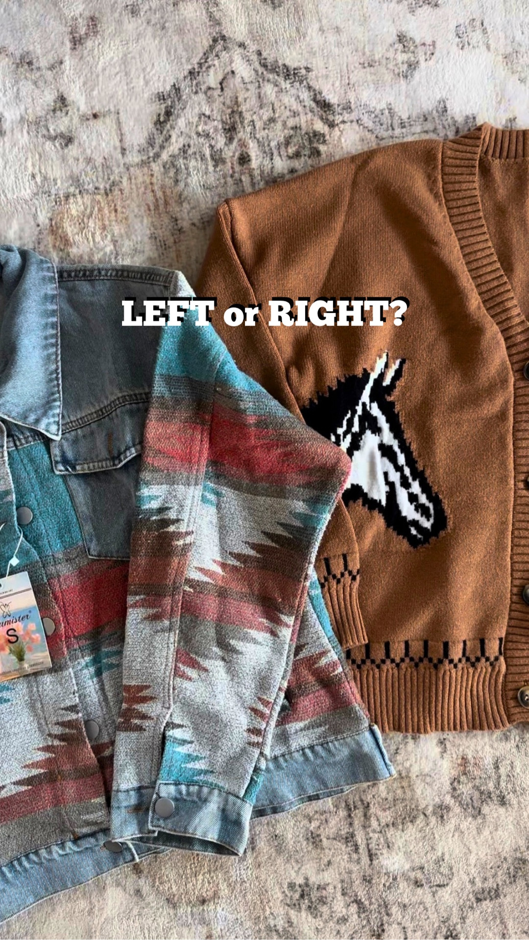 Help me decide 🤠 which one gets styled first??
Cozy western or statement knit?? I’ll style the winner next 👀

#LTKgrwm #LTKOver40 #LTKootd
