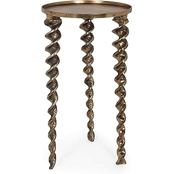 Christopher Knight Home Wrens END Table, Raw Brass + Brass Antique | Amazon (US)