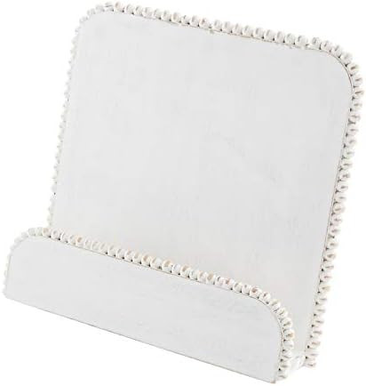 Mud Pie White Beaded Cookbook Holder, 11" x 11" | Amazon (US)
