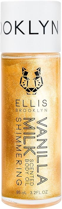 Ellis Brooklyn VANILLA MILK Shimmering Scented, Shimmer Body Oil, Dry Oil for Body, Moisturizing,... | Amazon (US)