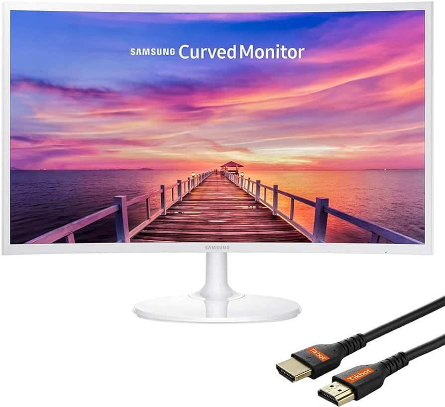 Amazon.com: Samsung Monitor for Business Gaming, 27" FHD Curved Widescreen LED Slim Bezel Anti-Gl... | Amazon (US)