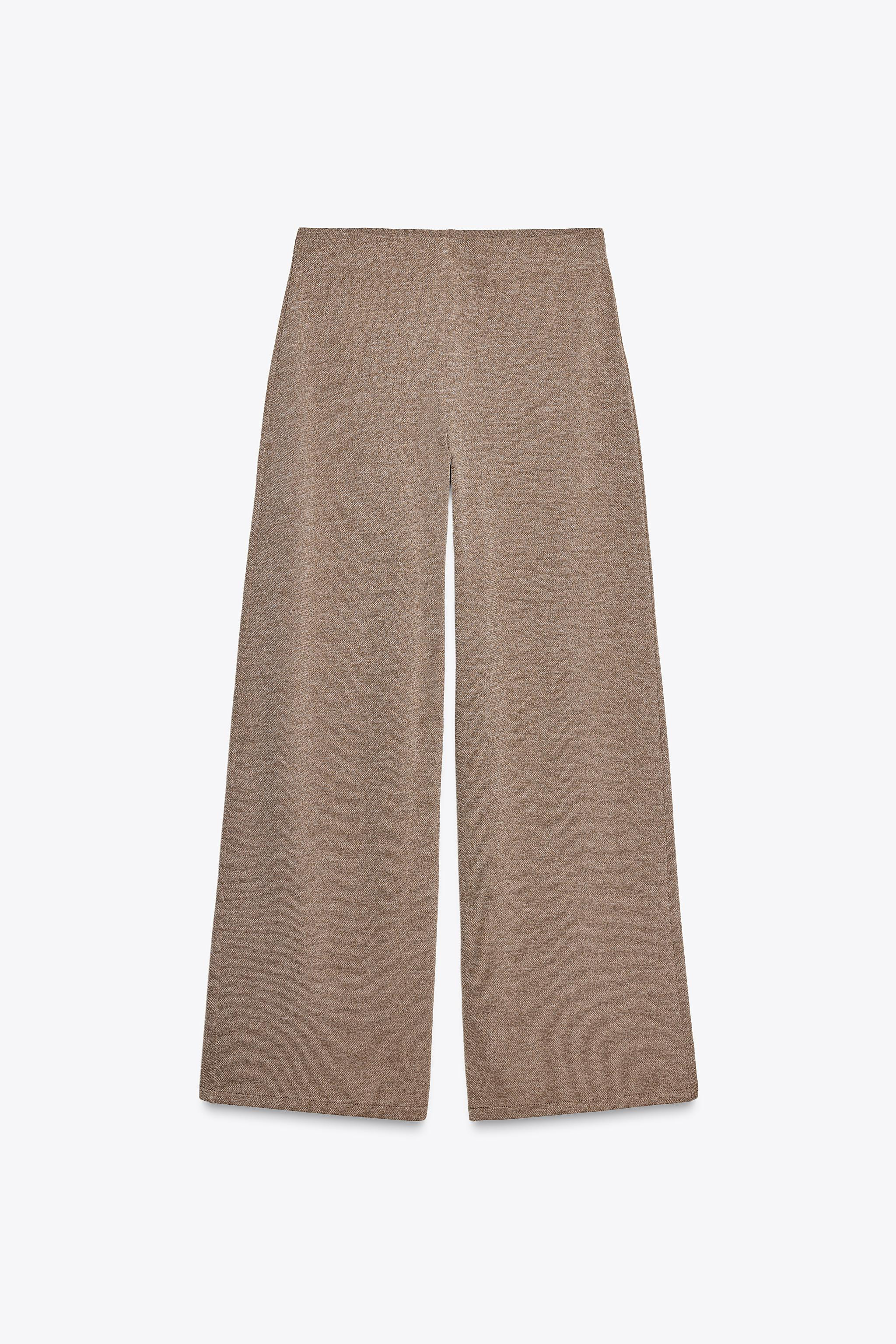 TEXTURED WIDE LEG PANTS | Zara US