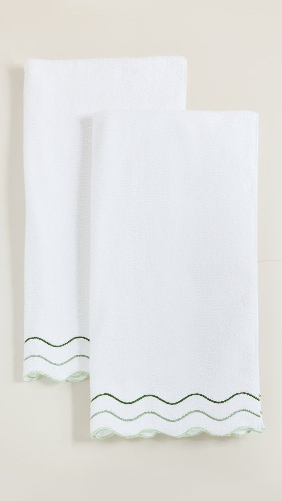 Kassatex Shopbop X Kassatex Scalloped Bath Towel Set | Shopbop | Shopbop