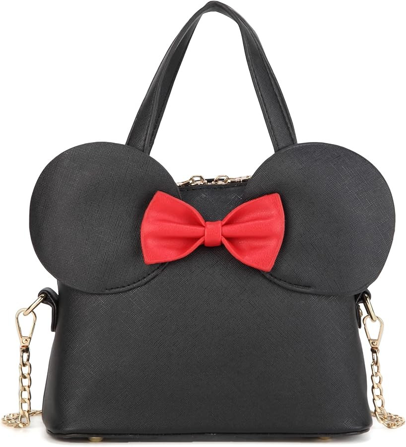 Sunwel Fashion Cutie Mouse Ears Bow Crossbody Bag Mini Shoulder Bag Small Dome Satchel Bag for Wo... | Amazon (US)