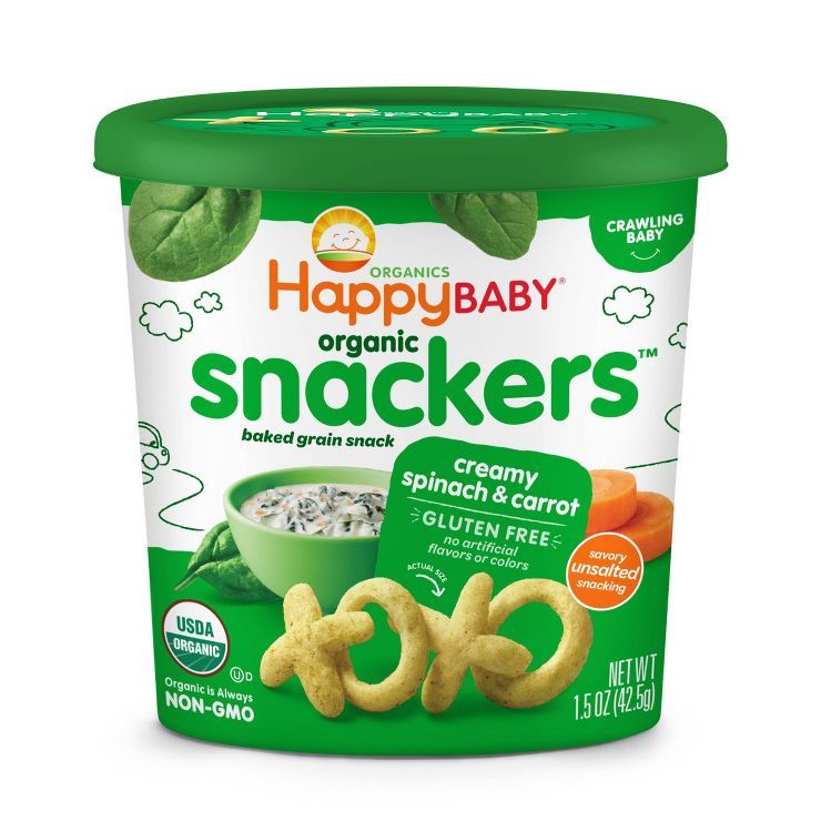 HappyBaby Spinach Carrot Baby Snacks - 1.5oz | Target