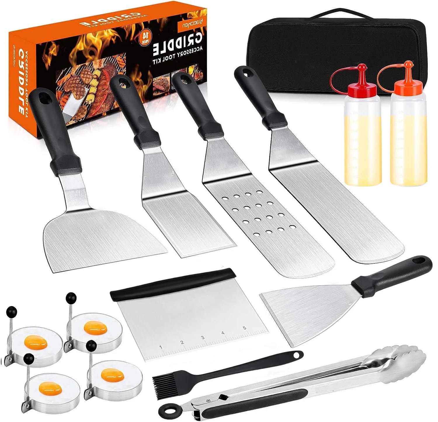 Aithusa 14PCS Griddle Accessories Kit, Flat Top Grill Accessories Set for Blackstone and Camp Che... | Walmart (US)