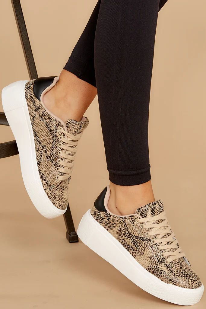 Race You There Snake Print Sneakers | Red Dress 