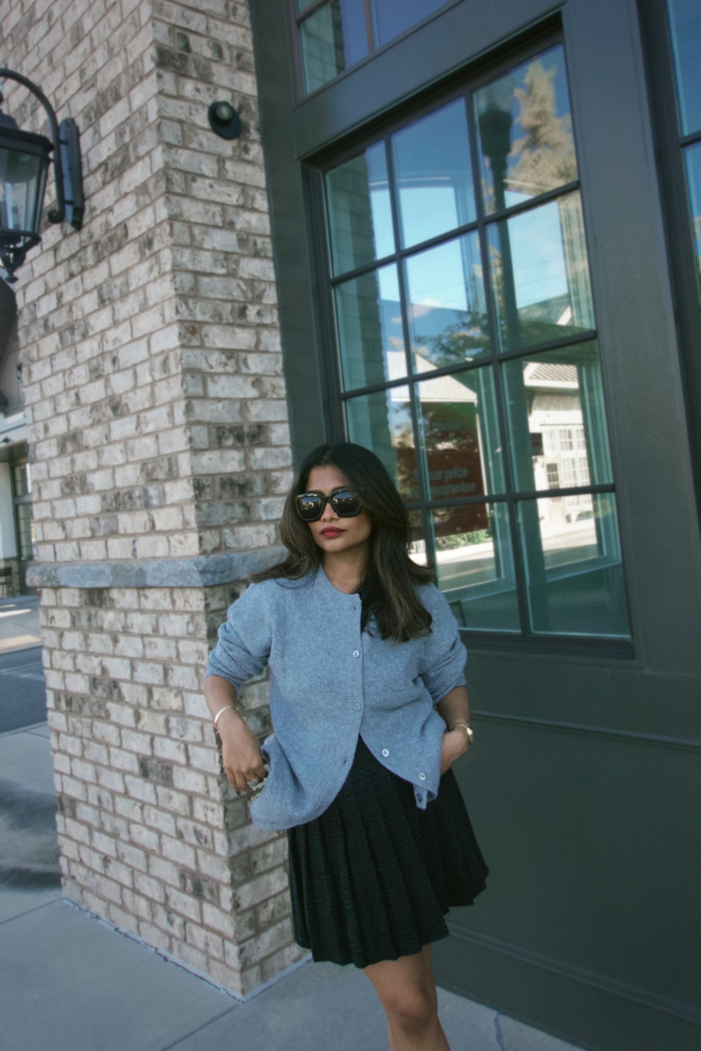 Fall outfit: lightweight grey cardigan that can be worn as a sweater/top. It’s a bit long if you’re petite like me or have short torso so I advise keeping the bottom buttons unbuttoned. Wearing small

Plaid dark gray pleated skirt wearing small, but need to size down.
Light gray white boots are older, but linking something very similar. 


#LTKPetite #LTKFindsUnder100 #LTKSeasonal