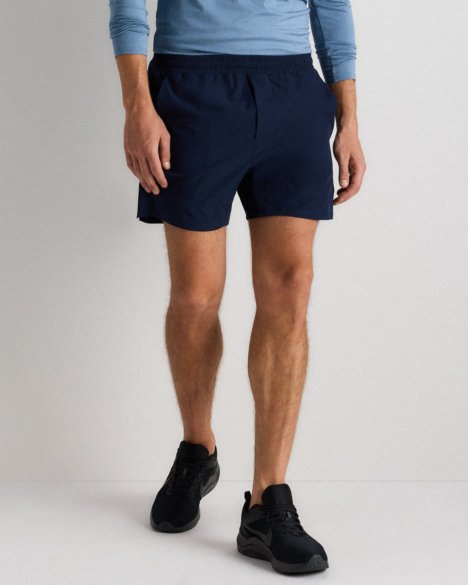 Quince | Men's Classic Lined Run Shorts 5"" in Deep Navy, Size Large, Recycled Polyester | Quince