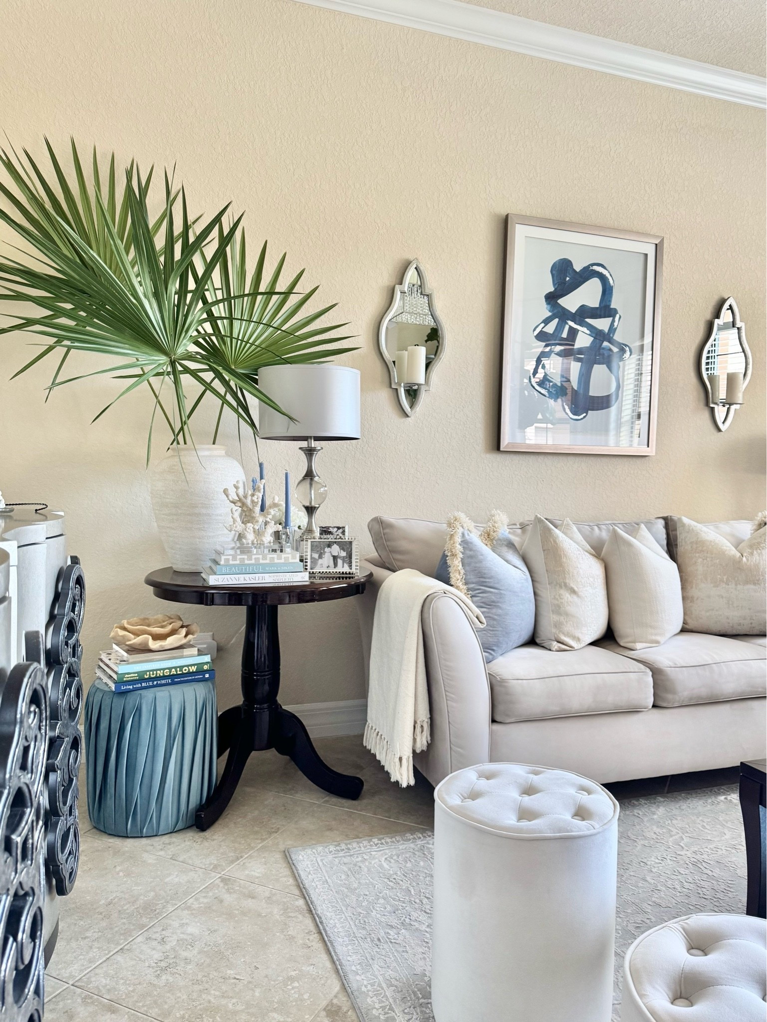 Summer decor in our formal living room, with beautiful touches of blue and green!🩵💚💙

Home Decor | Summer Decor | Drapes | Throw Pillow Covers | Rug | Coffee Table Books | Accent Furniture & Accessories | Neutral Decor | Modern Coastal Decor | Transitional Decor

#LTKHome #LTKSeasonal
