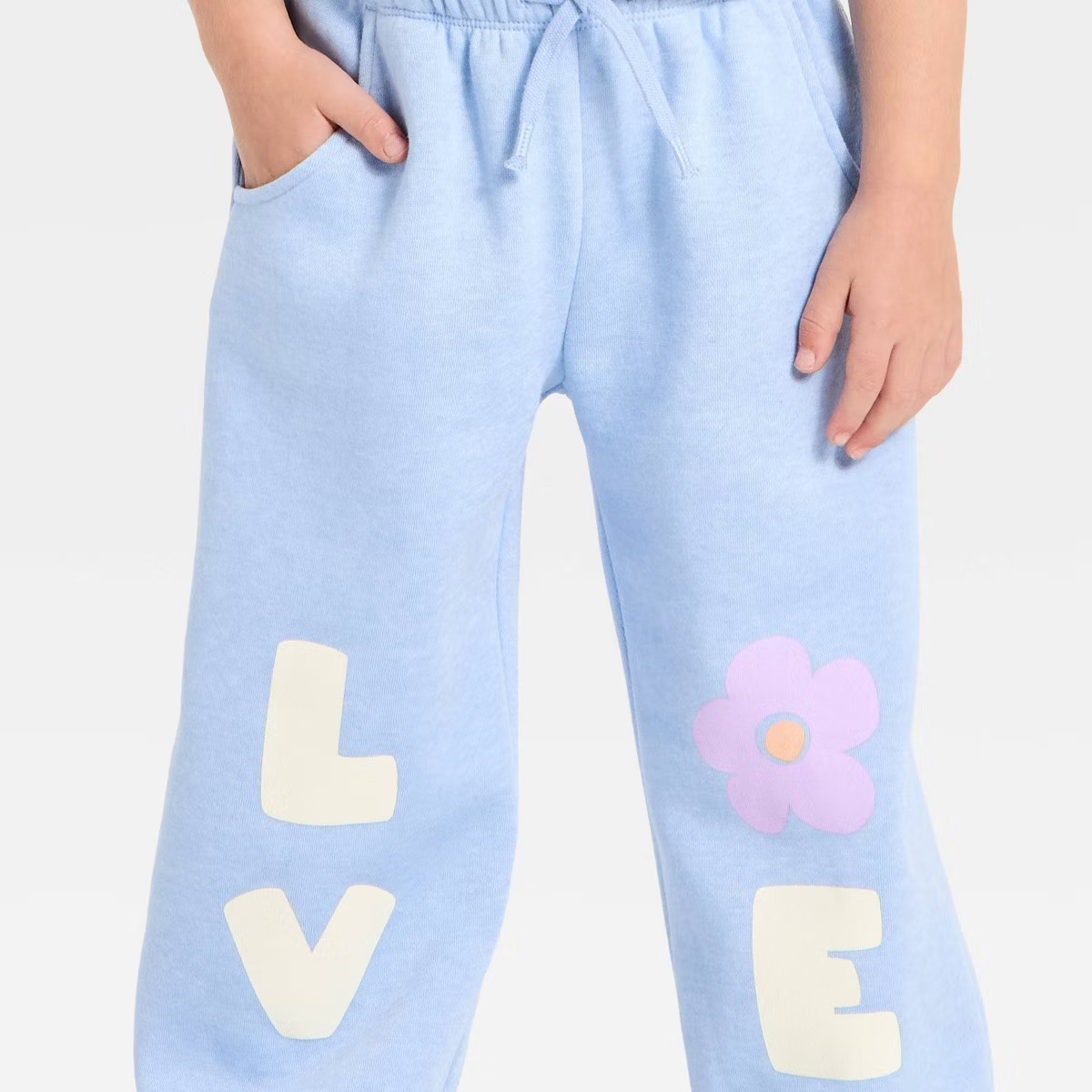 Toddler Girls' Love Jogger Pants - Cat & Jack™ Blue | Target