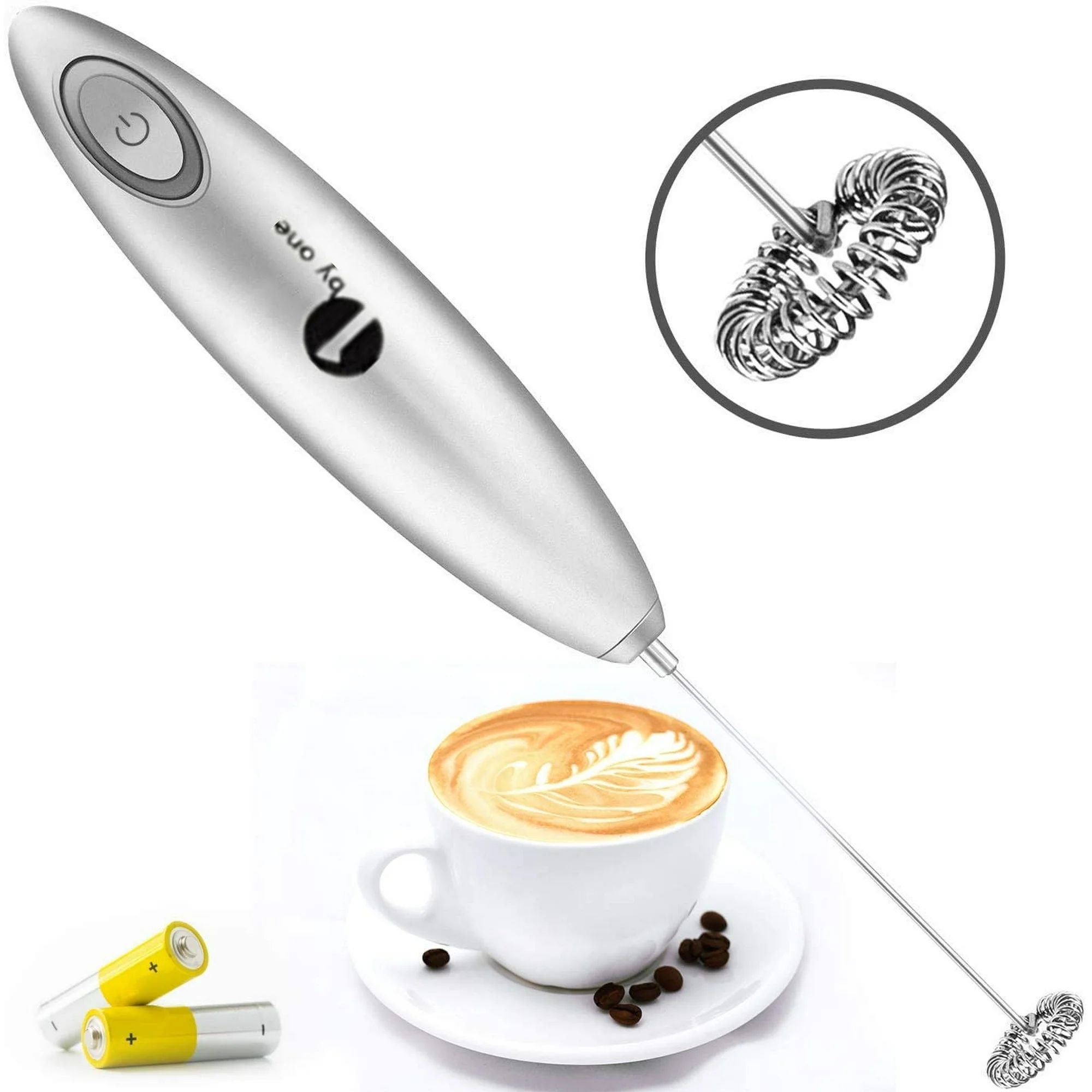 1byone  Electric Foam Milk Frother Foam Maker, Drink Mixer, One Touch Handheld Battery Operated W... | Walmart (US)