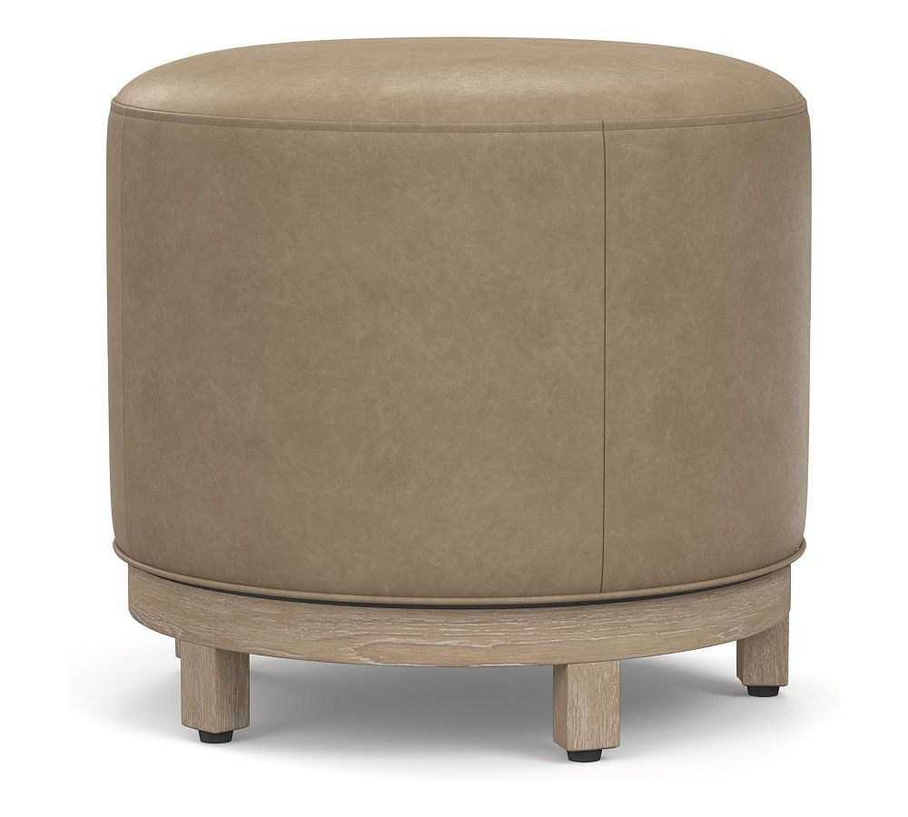 Jake Leather Swivel Stool | Pottery Barn (US)