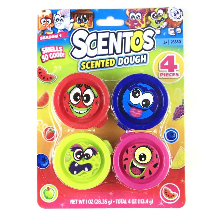 Scentos 4 Pack Scented Dough - Party Favors - Birthday - Ages 3+ - Walmart.com | Walmart (US)