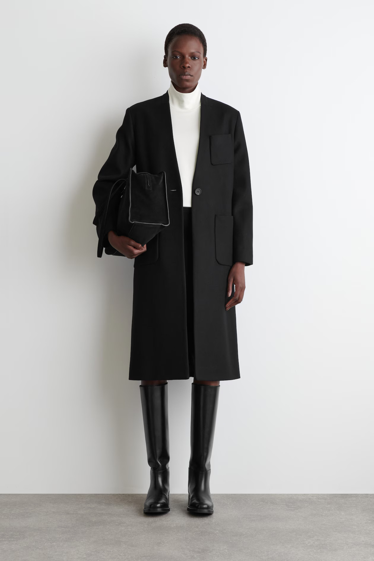 LEATHER KNEE-HIGH BOOTS - BLACK | COS GB | COS UK