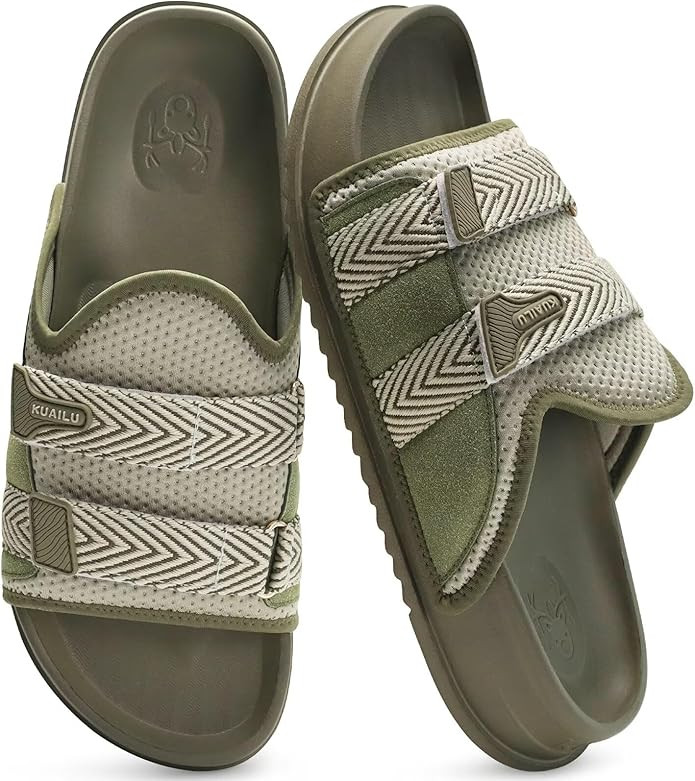 KuaiLu Mens Orthotic Sandals Comfortable Arch Support Fabric Sandal Slippers Shoes Man Casual Sum... | Amazon (US)