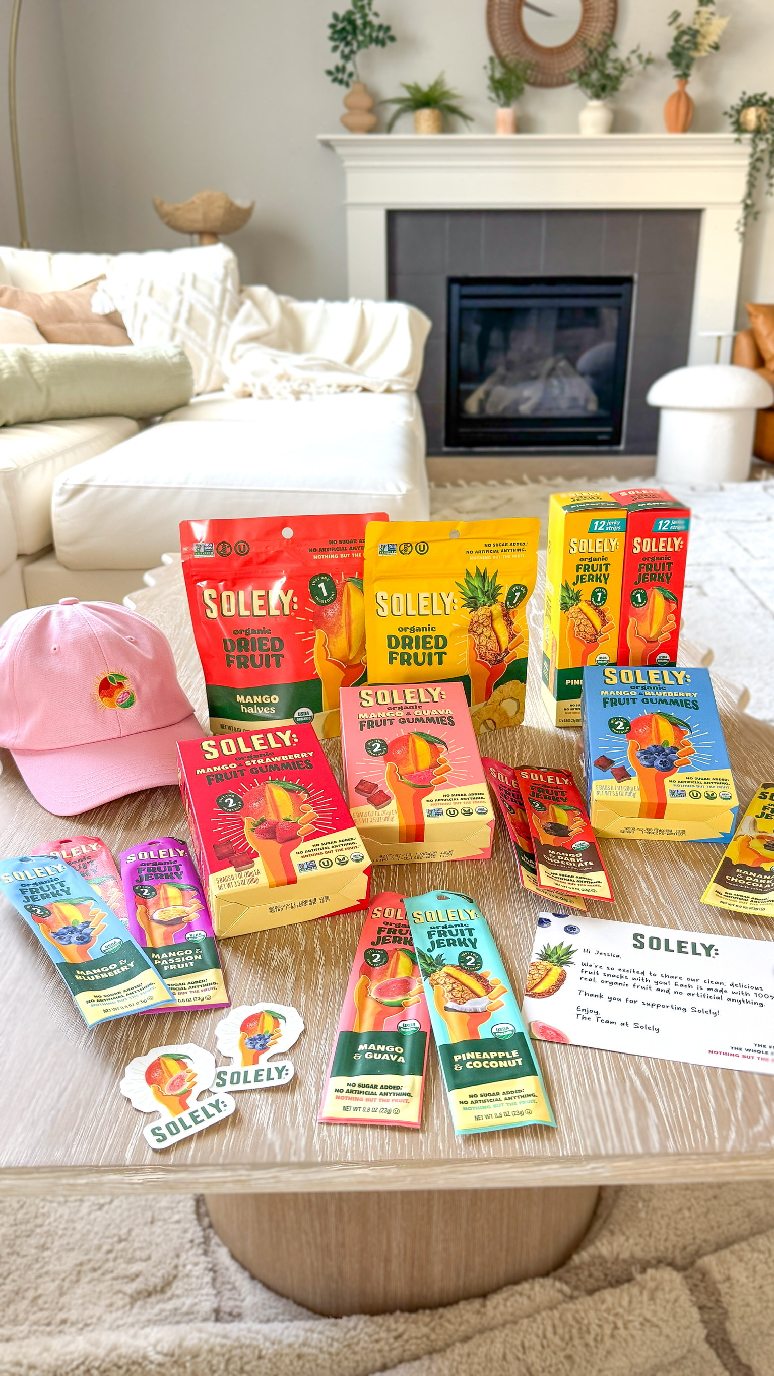 New to me hiking snacks! Took these with me to Arizona! 

Pictured:
-Solely fruit gummies mango guava, mango strawberry, mango blueberry
-Solely fruit jerky pineapple coconut, mango guava, mango blueberry, mango passionfriit, mango dark chocolate 
-Solely fruit jerky pineapple, mango 
-Solely dried fruit mango, pineapple

#LTKFindsUnder50 #LTKActive #LTKTravel