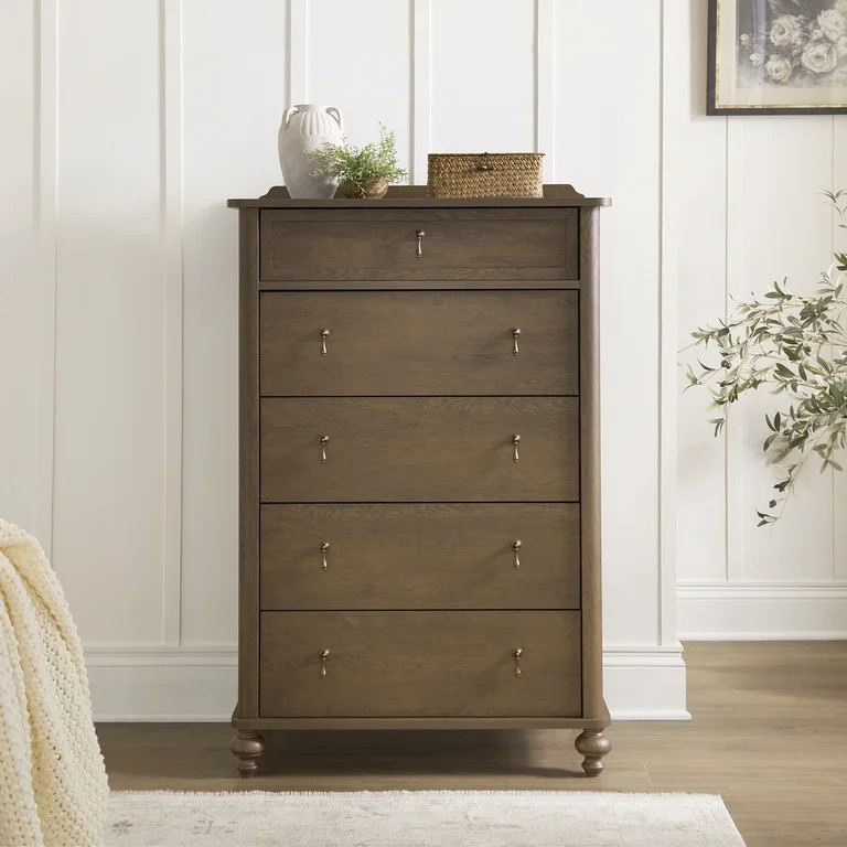 My Texas House Hartwell 5 Drawer Dresser Chest, 50" Tall, Heritage Oak | Walmart (US)