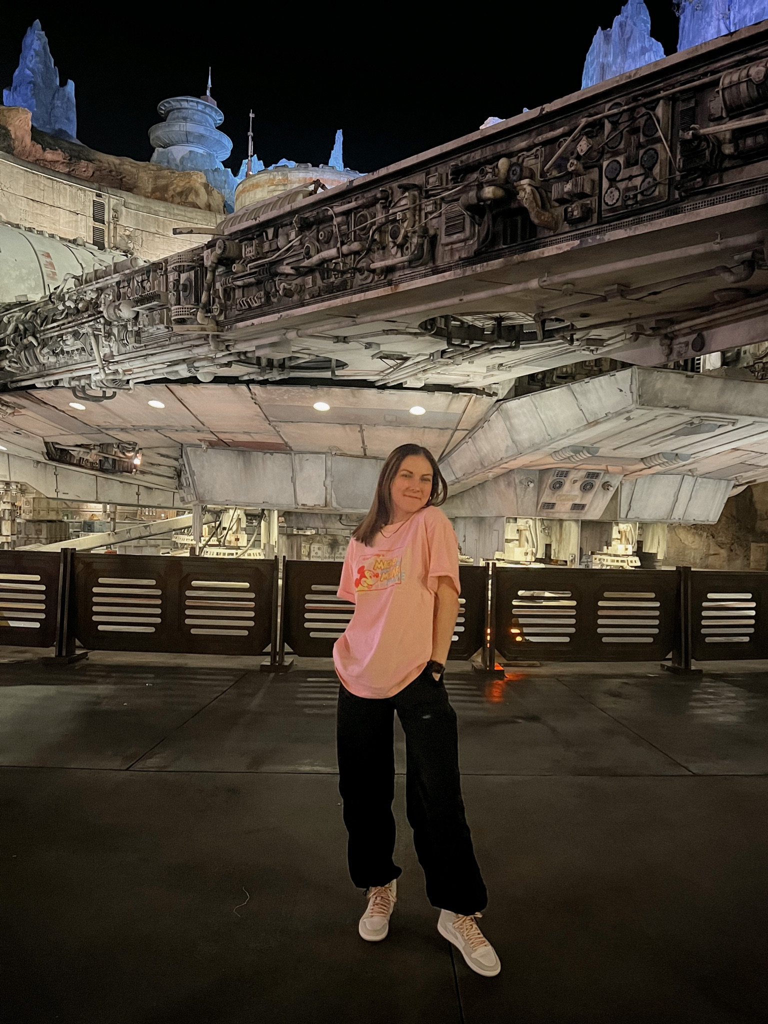 Disney park night in Galaxy’s Edge at Hollywood Studios! Loving this retro print Mickey top!

#LTKSeasonal #LTKshoecrush