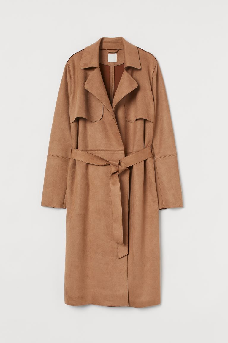 Faux Suede Trenchcoat | H&M (US)
