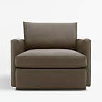Lounge Leather Swivel Chair | Crate & Barrel | Crate & Barrel