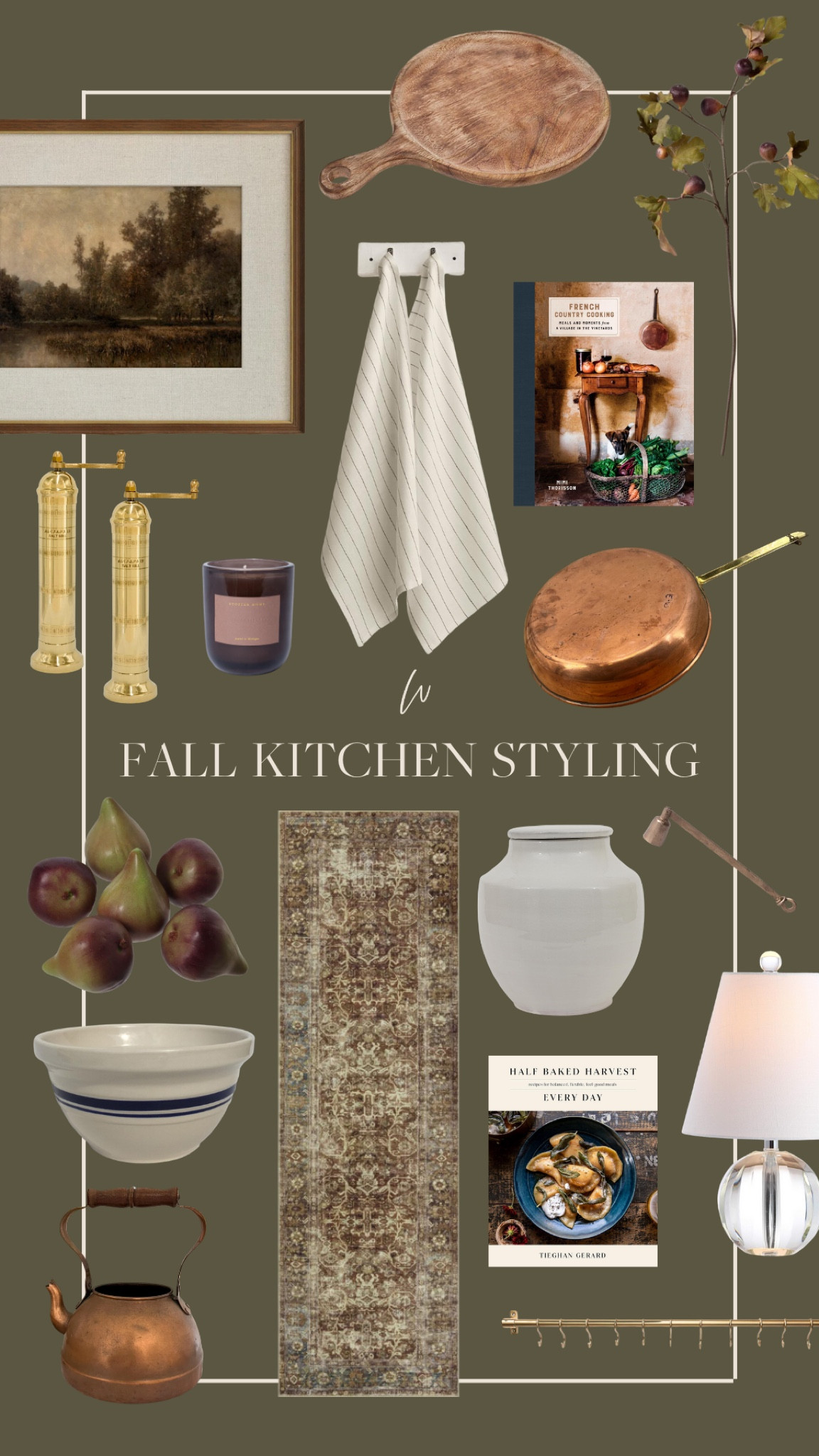 Fall kitchen styling favorites! As the fall season approaches I love to decorate our kitchen just as I do the rest of our home. I love adding in cookbooks for dimension, tea towels for both aesthetics and functional purposes, fall landscape artwork, and of course florals. How pretty is this floral stem! Mix in your favorite vintage or vintage inspired pieces too of course for a layered look  

#LTKHome #LTKStyleTip