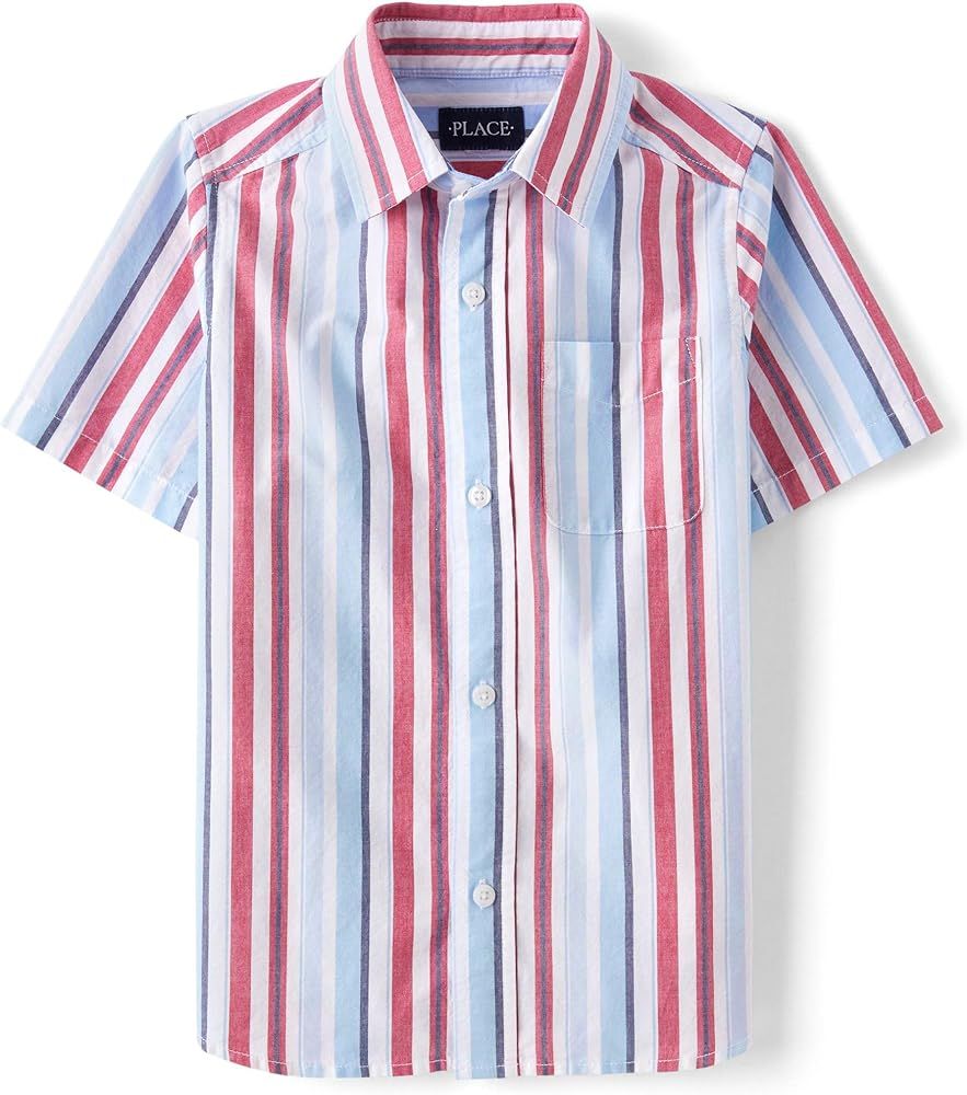 The Children's Place Boys' Short Sleeve Button Down Shirt | Amazon (US)