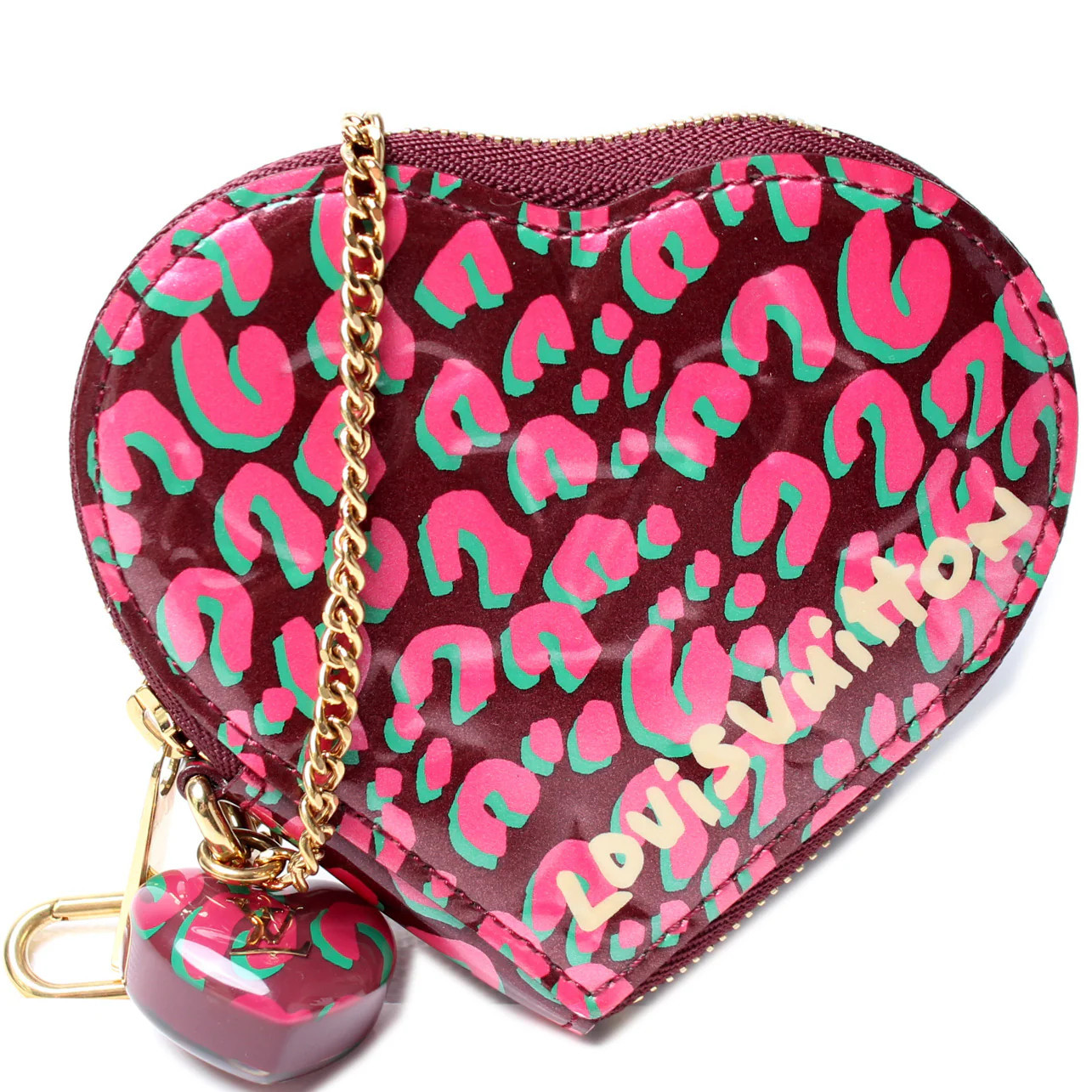 Porte Monnaie Coin Leopard Vernis | Keeks Designer Handbags