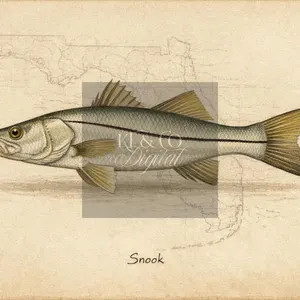 Florida Inshore Fish Collection Print Set | Coastal Fishing Wall Art | Redfish Snook Tarpon Seatr... | Etsy (Global)