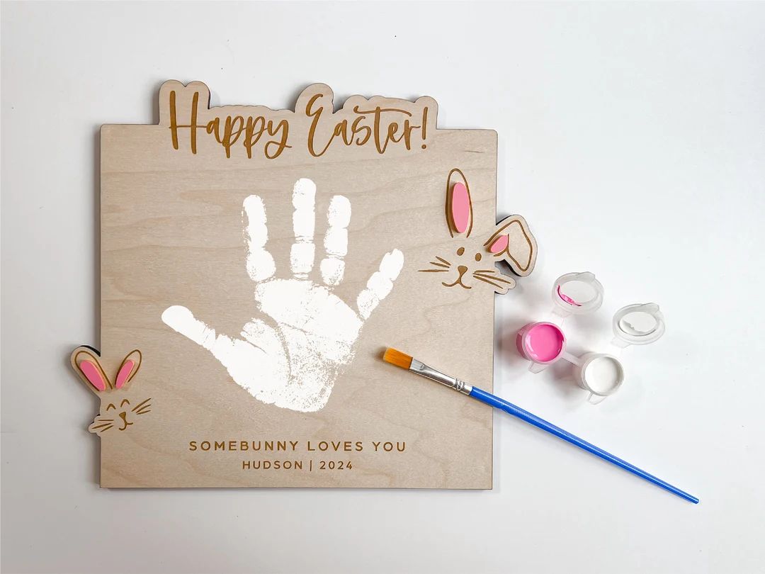 Easter Handprint Kit | Baby's First | Easter Basket Stuffer | Activity Kit | Kid's Craft | DIY | ... | Etsy (US)