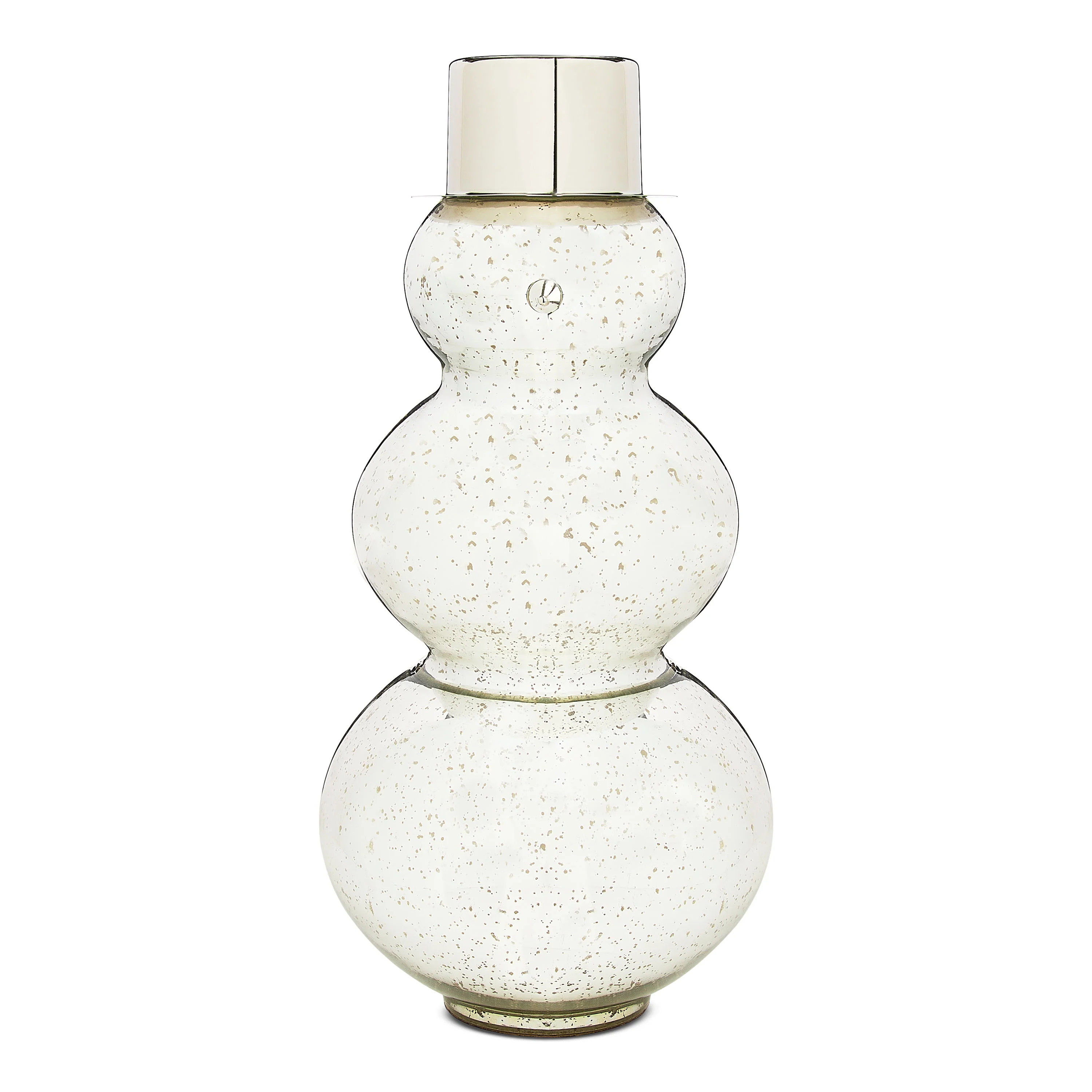 Glass and Metal Snowman Christmas Decoration, Silver, 30", by Holiday Time | Walmart (US)