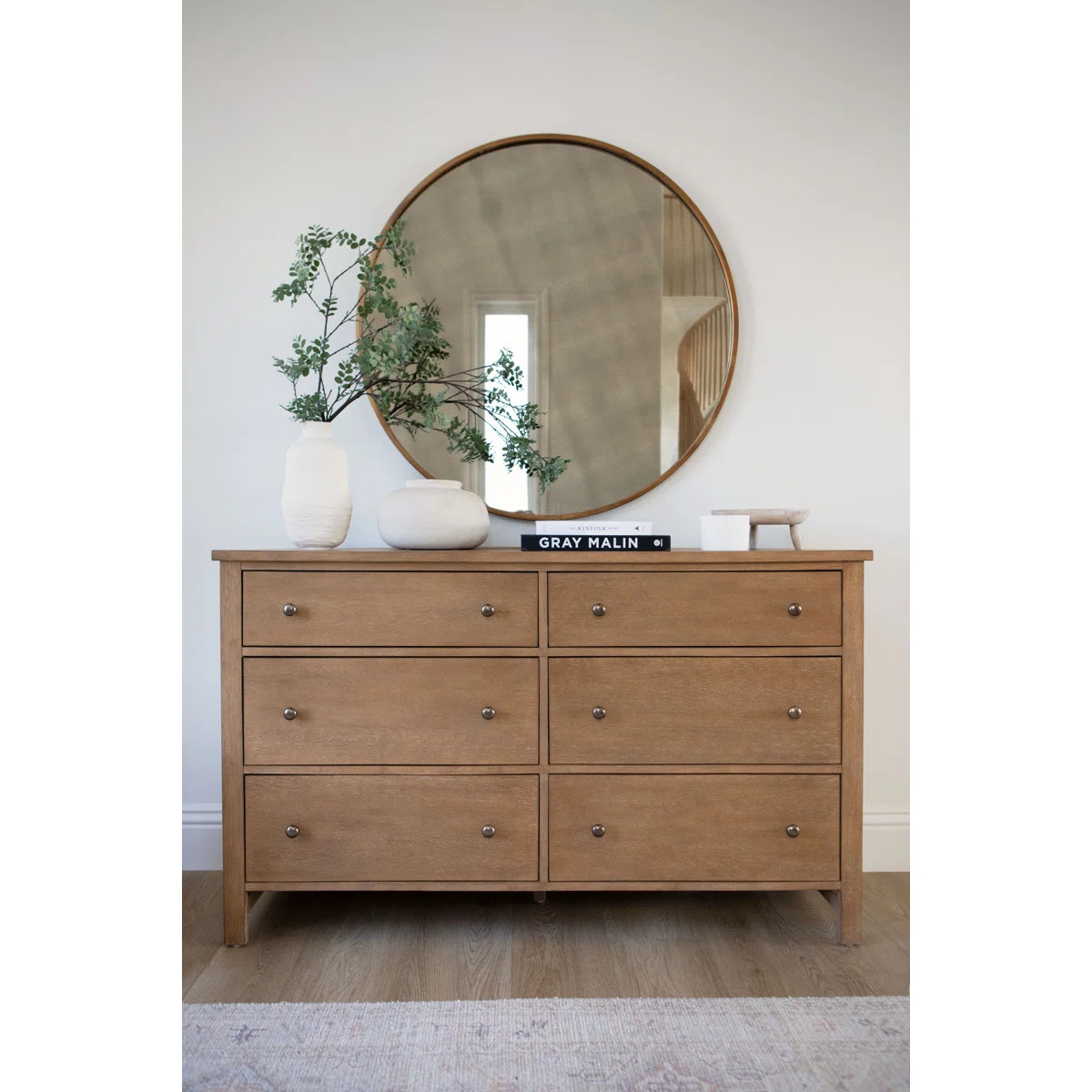 Ren Distressed Natural 6-Drawer Dresser | Wayfair North America