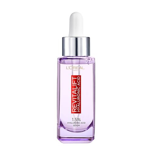 L'Oréal Paris Revitalift Hyaluronic Acid Serum, 1.5% Pure Concentrated Micro-Epidermic Hyaluronic Acid Dropper Serum, intensely hydrates and replumps lines and wrinkles, 30ml | Amazon (UK)