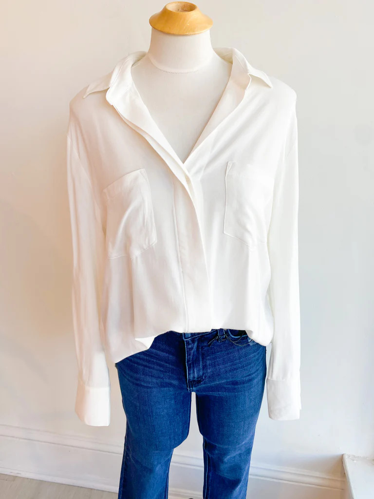 Office Ready Button Up Top | Dress & Dwell