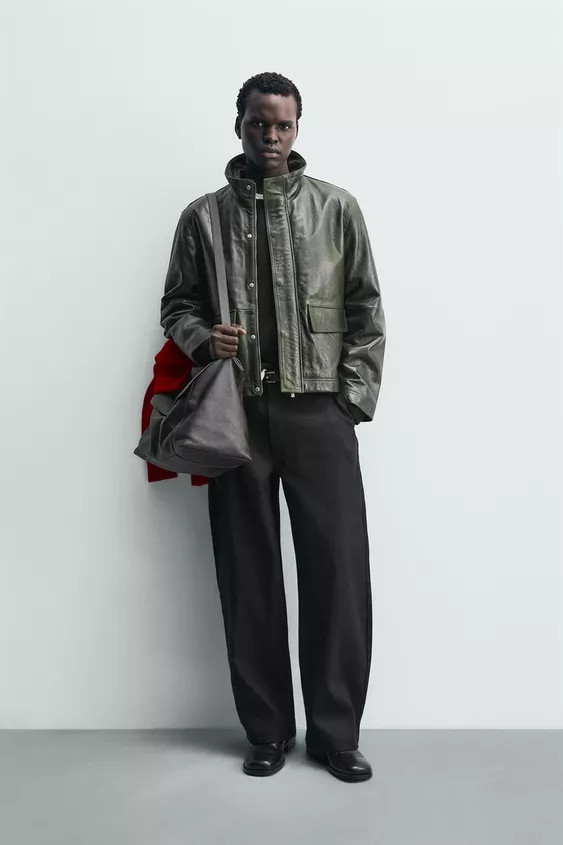 LEATHER POCKET JACKET | Zara US