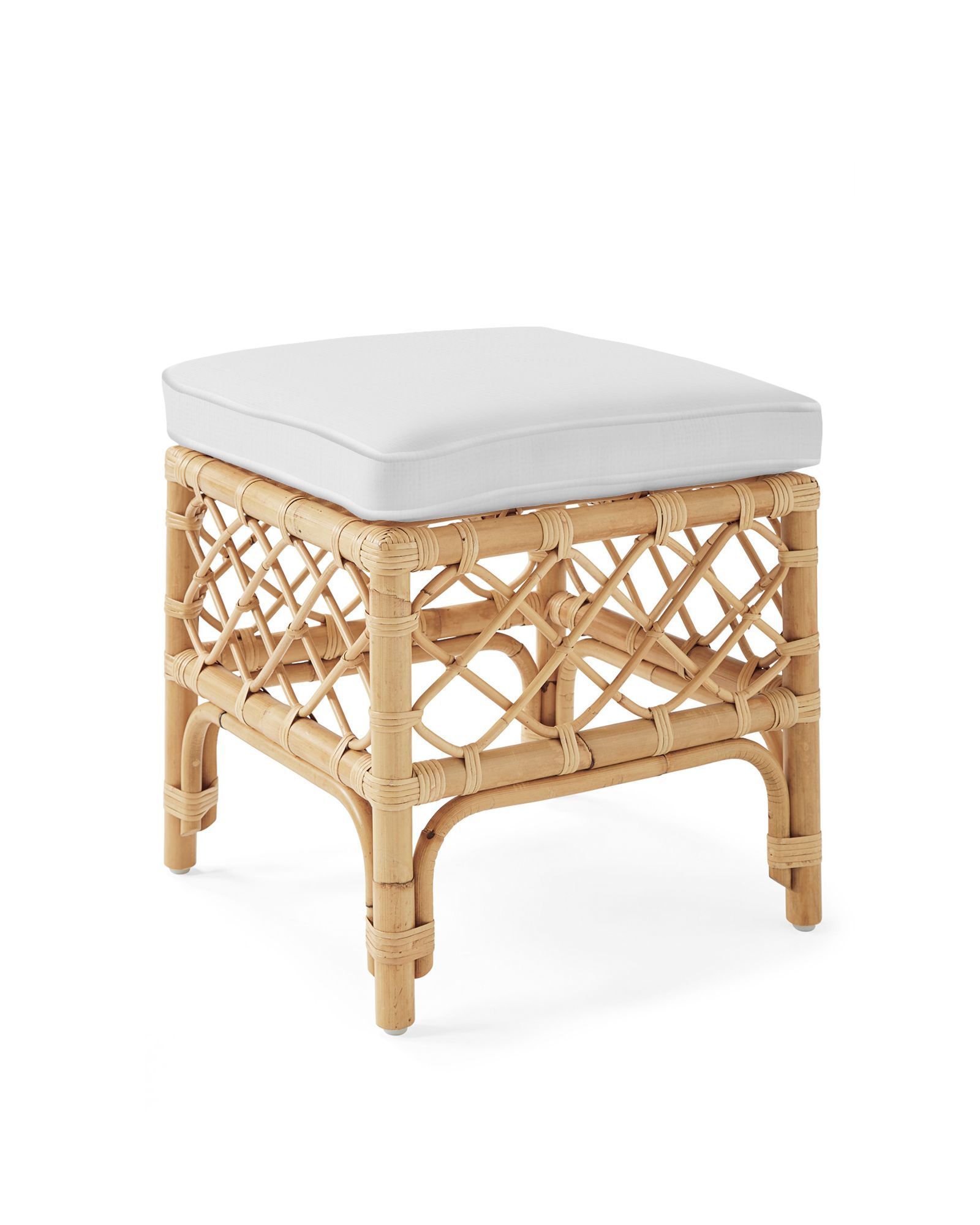 Avalon Rattan Stool - Natural | Serena and Lily