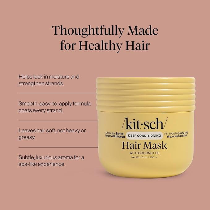 Kitsch Deep Conditioning Hair Mask – Moisturizing Hair Mask for Damaged Hair with Coconut Oil ... | Amazon (CA)
