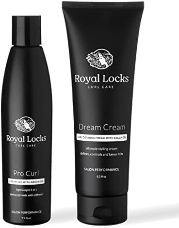 Royal Locks-Pro Curl Cream Gel & Dream Cream Set | Curly Hair Styling Cream Gel (7.5 fl oz) & Curl D | Amazon (US)