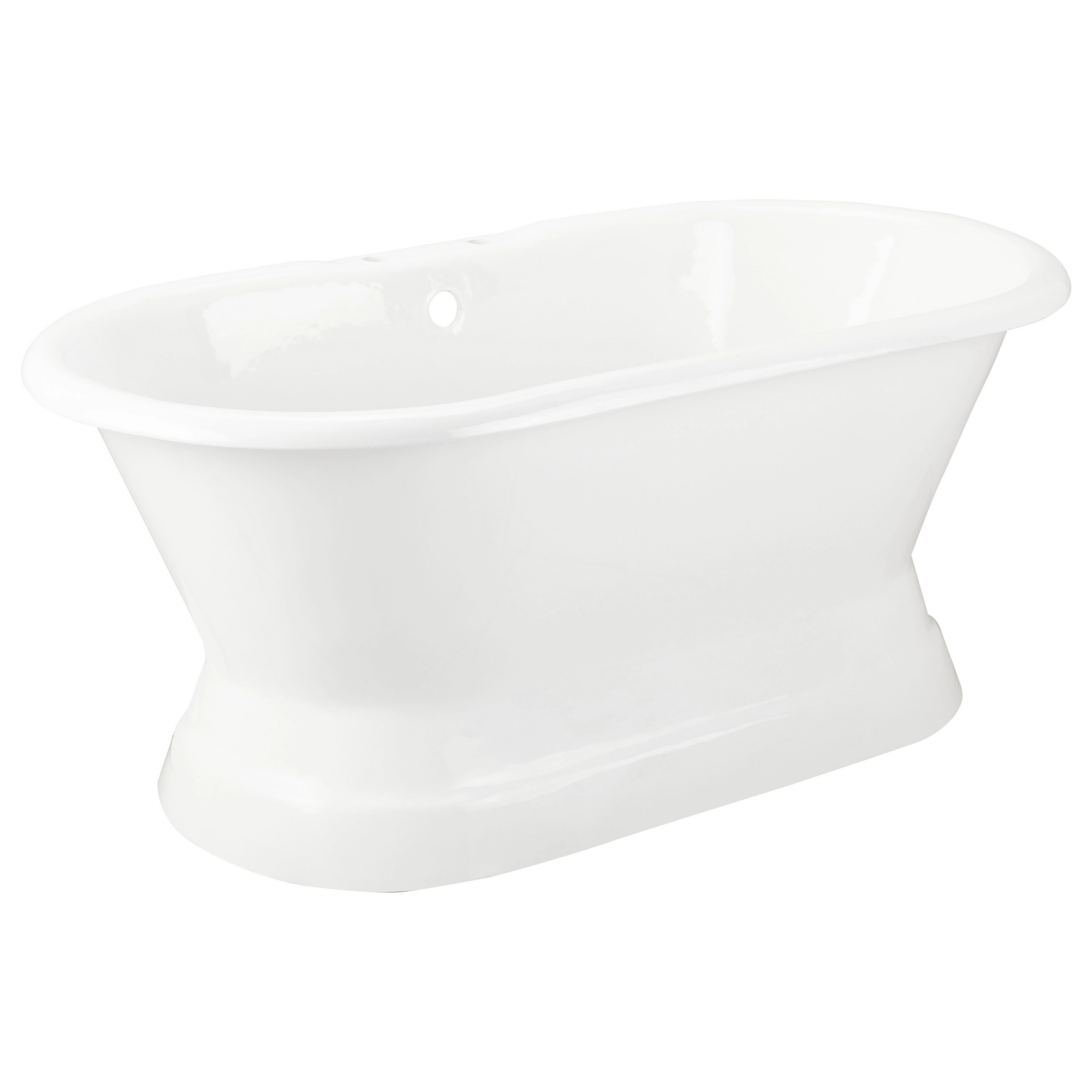 Henley 60" Cast Iron Double-Ended Pedestal Tub with 7" Rim Holes 260279 | Wayfair North America