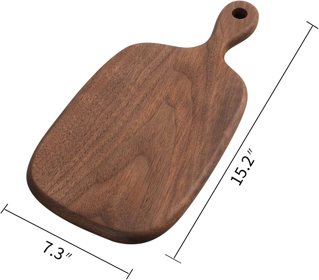 Muso Wood Small Cutting Board with Handle, Walnut Wooden Chopping Boards for Bread, Vegetables & ... | Amazon (US)