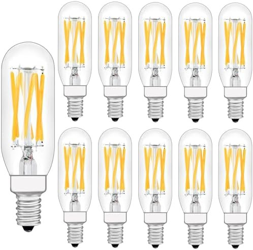 Raheem T8 LED Bulb, E12 Dimmable LED Bulb, 110v 600Lumens 3000k 60W Equivalent, Clear Glass Tubul... | Amazon (US)
