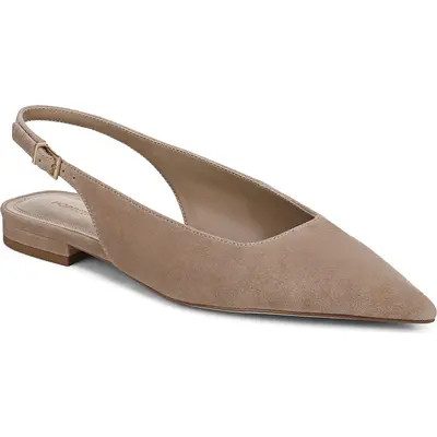Nordstrom Selina Leather Slingback Flat in Taupe Truff at Nordstrom, Size 6.5 | Nordstrom
