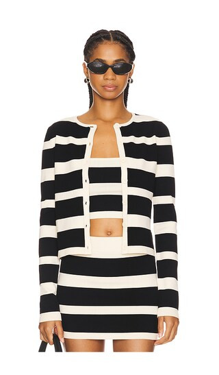 Eloise Cardigan in Black & Cream | Revolve Clothing (Global)