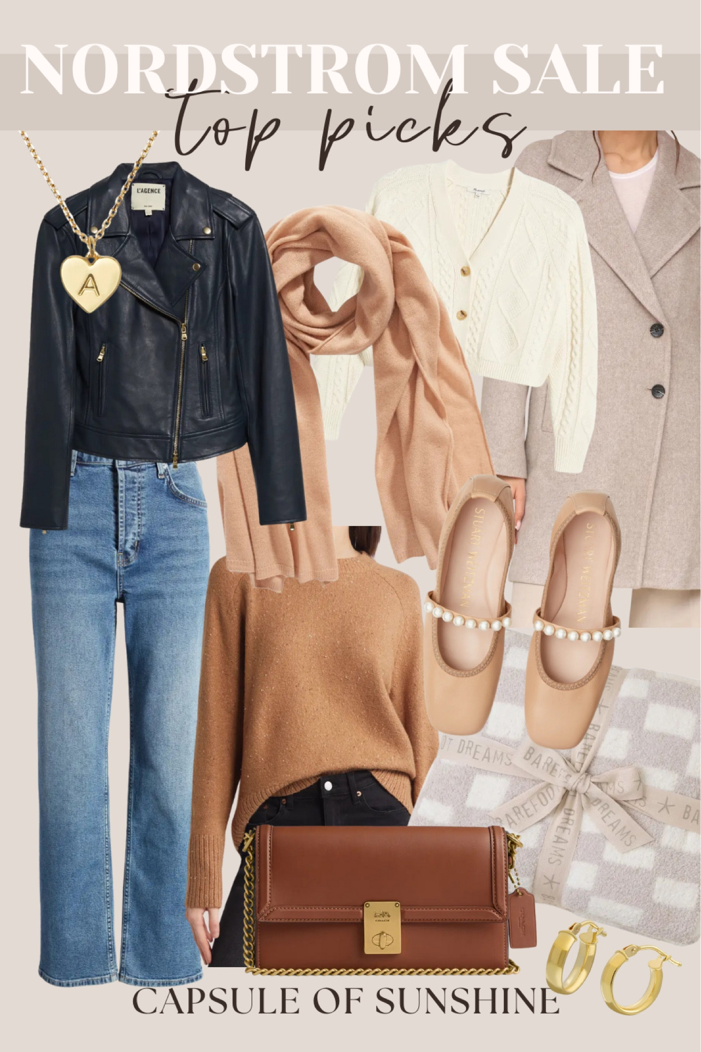 **Nordstrom Anniversary Sale Early Access has begun!** Starting today, July 10, Icons & Ambassadors now have access to shop. The sale will open to Influencers tomorrow, and everyone else on July 15. Be sure to start your Wish List now if you haven’t already and pull the trigger if you have early access! Several items are already starting to sell out!

**Nordstrom Anniversary Sale Top Picks**

Nordstrom Anniversary Sale | Top Picks | AG Jeans | AllSaints Balfern Leather Biker Jacket | Barefoot Dreams Throw Blanket | Vince Camuto Gigietta Bootie | Halogen Cashmere Sweater | COACH Leather Crossbody Bag | Kate Spade Heart Necklace | Capsule of Sunshine | NSALE

#NordstromAnniversarySale #TopPicks #AGJeans #AllSaints #BarefootDreams #VinceCamuto #Halogen #Madewell #Gorjana #FashionDeals #CapsuleOfSunshine #NSALE #WardrobeEssentials #SaleAlert #FallFashion 

#LTKSummerSales #LTKxNSale #LTKSeasonal